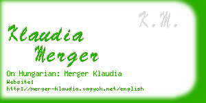 klaudia merger business card